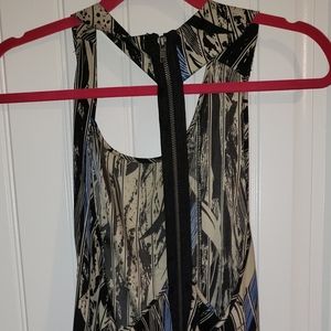 Blue,white and black dress